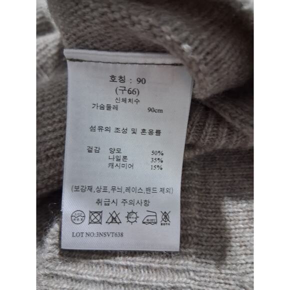 G Studio Korean Womens size 66 Medium Wool Cashmere Quiet Luxury Casual Sweater - Picture 9 of 11